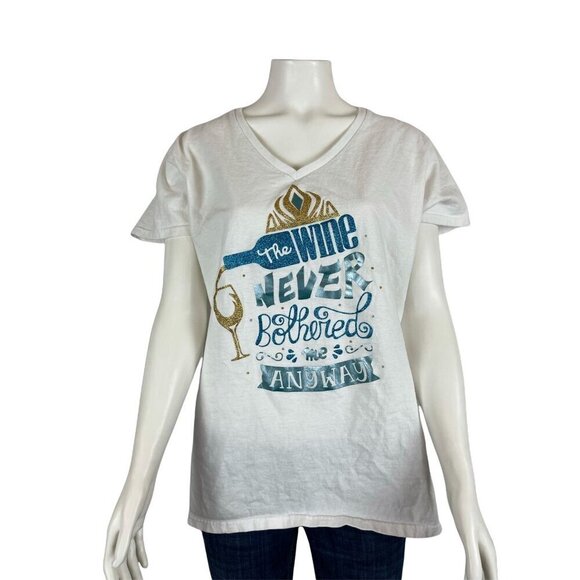 Custom Made Frozen Elsa Inspired T-Shirt Womens XL Short Sleeve - Picture 1 of 5